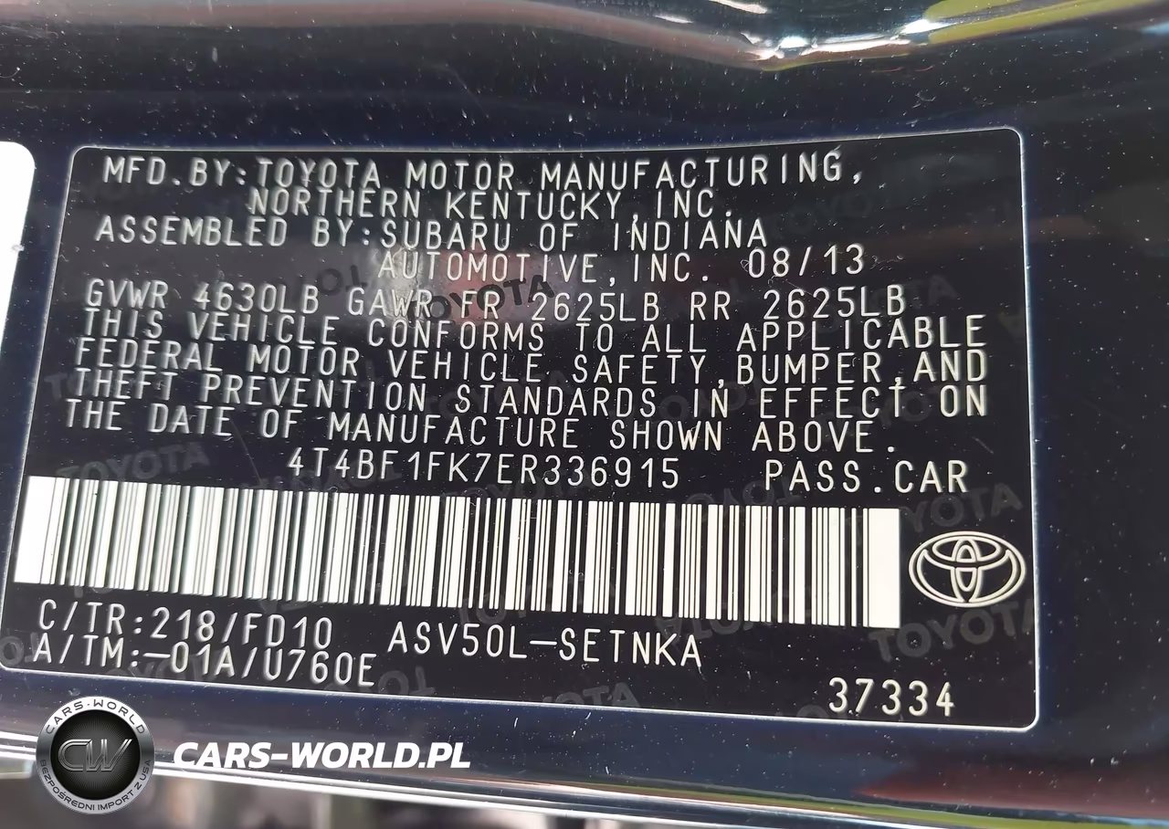 2014 Toyota Camry Le VIN:4T4BF1FK7ER336915 - 9