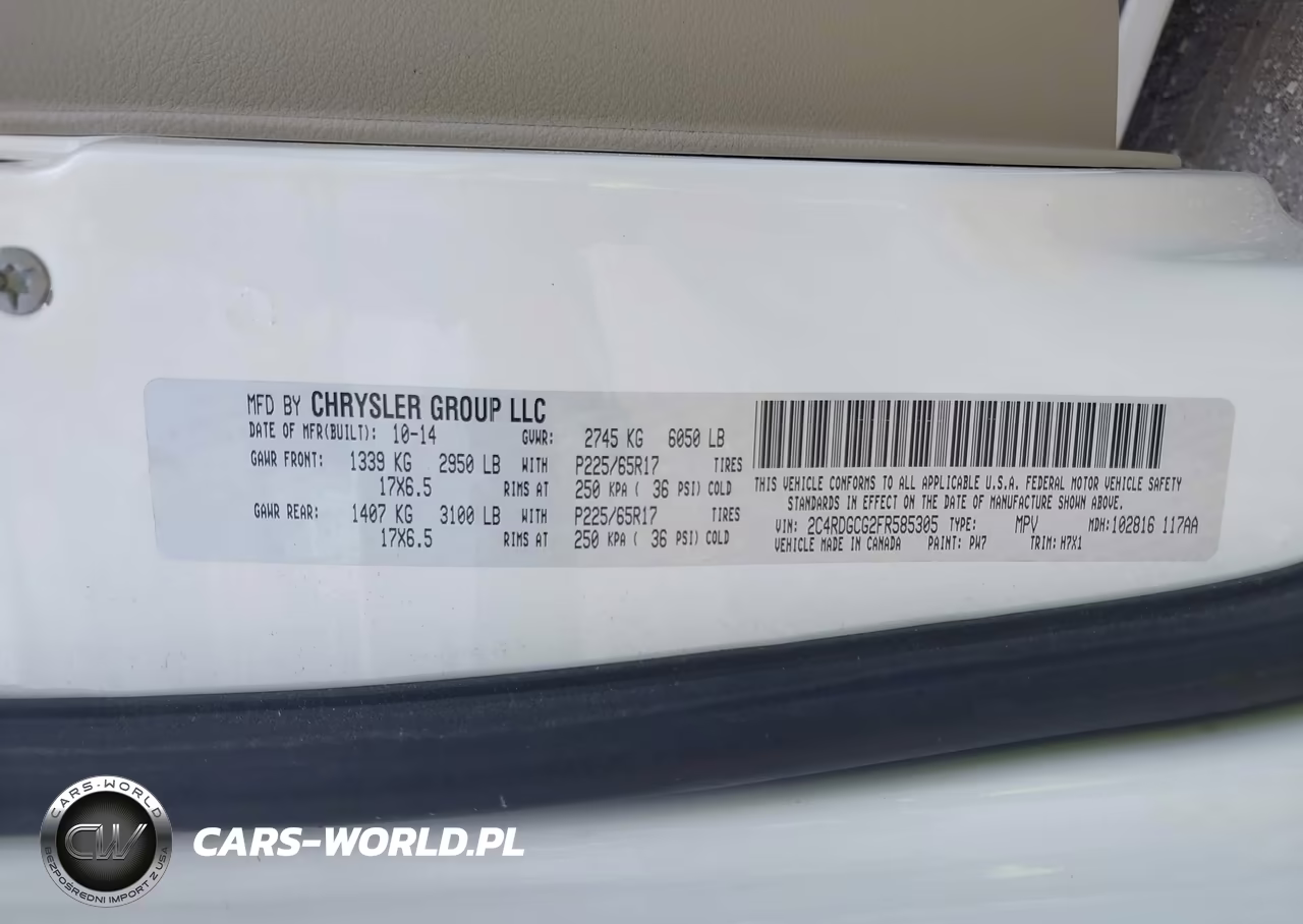 2015 Dodge Grand Caravan Sxt VIN:2C4RDGCG2FR585305 - 9