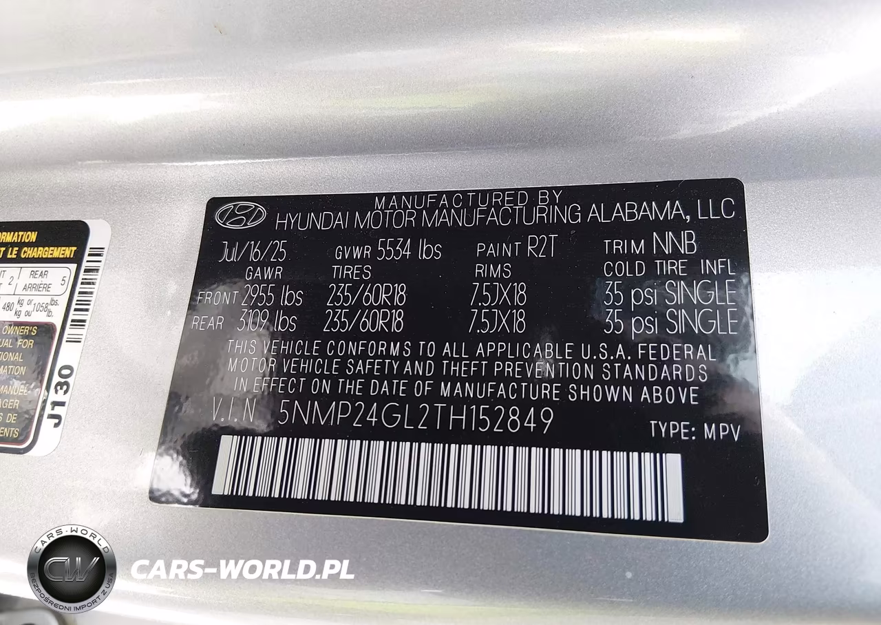 2026 Hyundai Santa Fe Sel VIN:5NMP24GL2TH152849 - 9