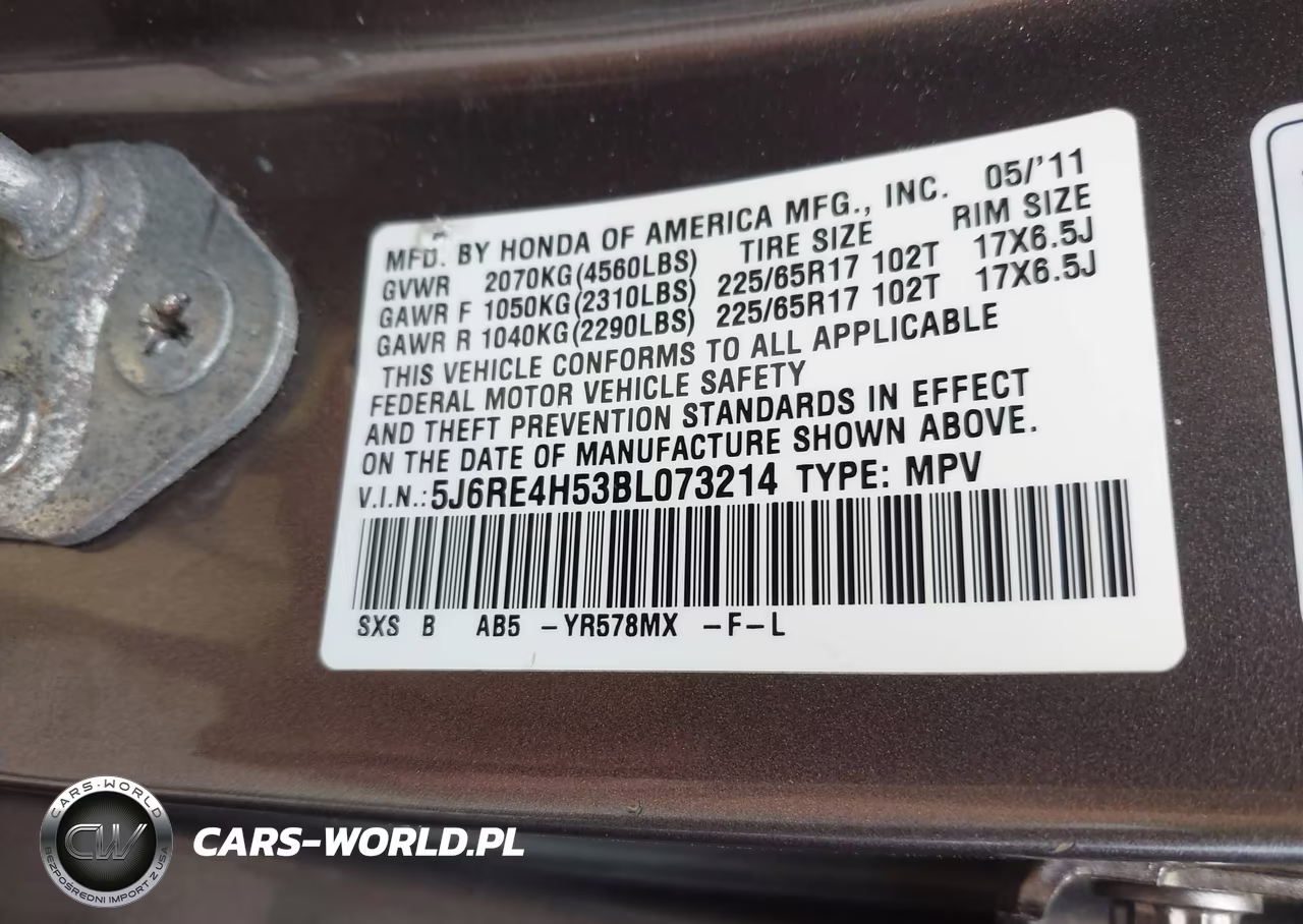 2011 Honda Cr-V Ex VIN:5J6RE4H53BL073214 - 9