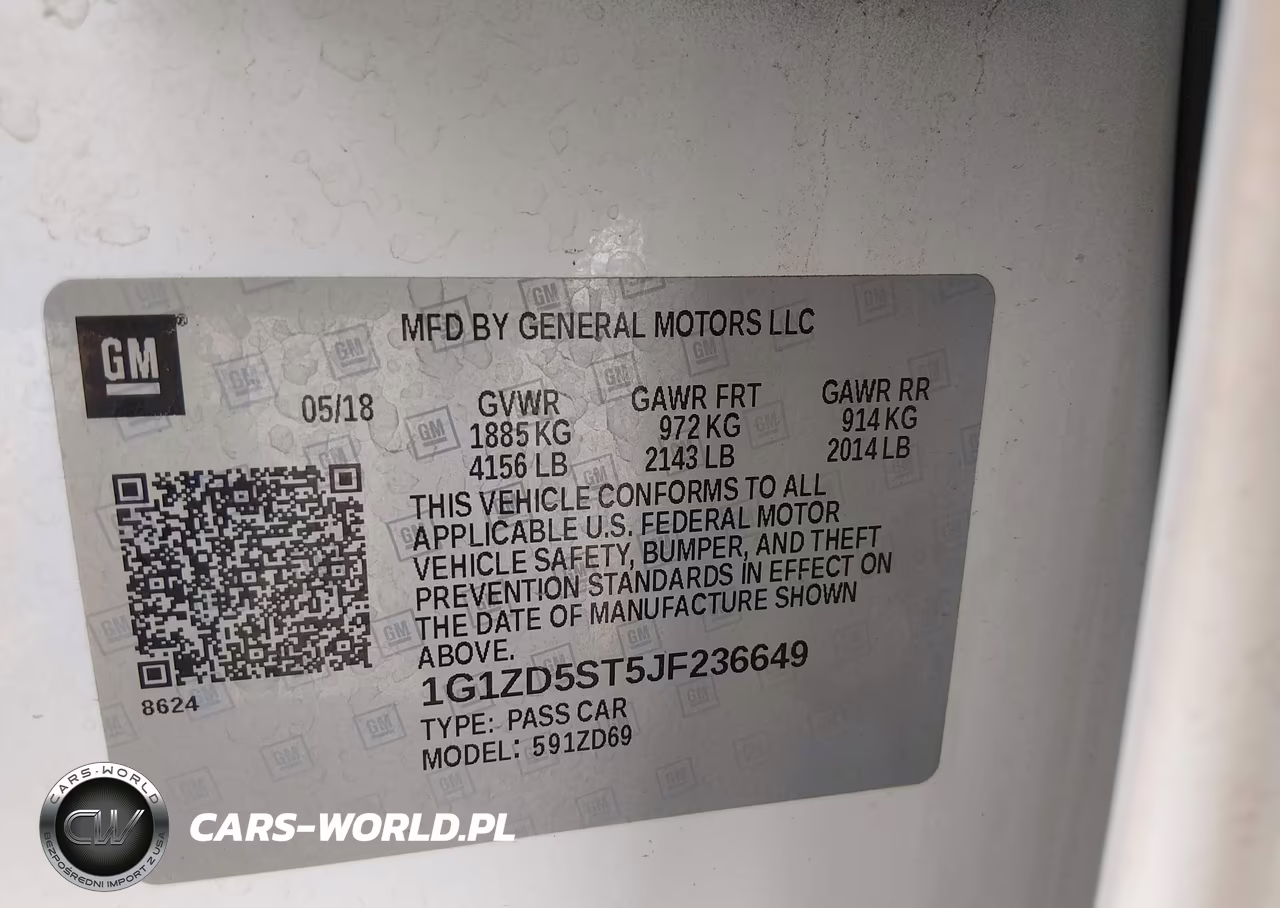 2018 Chevrolet Malibu Lt VIN:1G1ZD5ST5JF236649 - 9