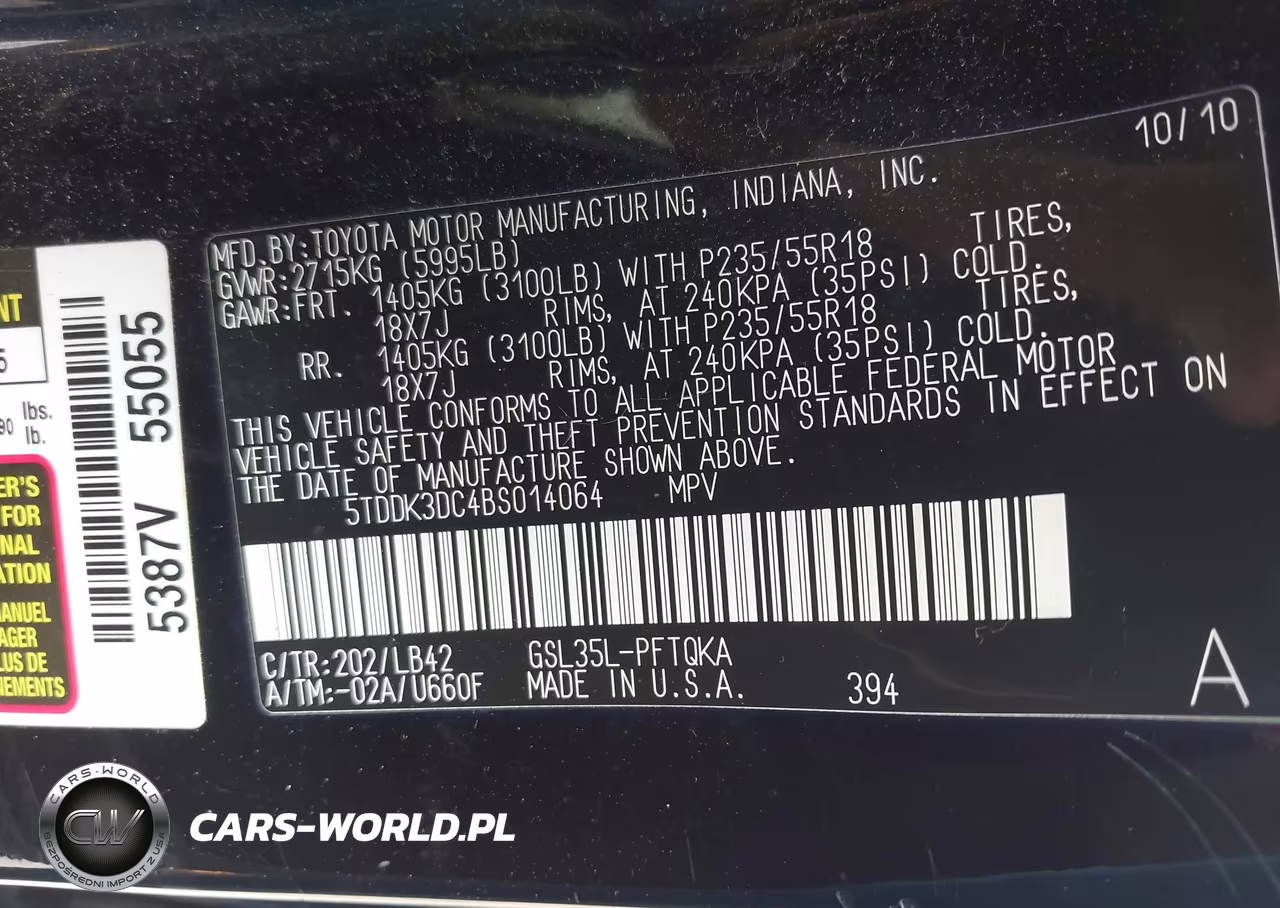2011 Toyota Sienna Xle VIN:5TDDK3DC4BS014064 - 9
