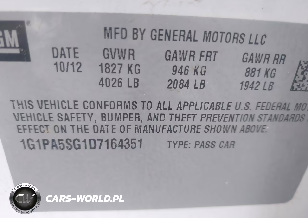 2013 Chevrolet Cruze Ls Auto VIN:1G1PA5SG1D7164351 - 9