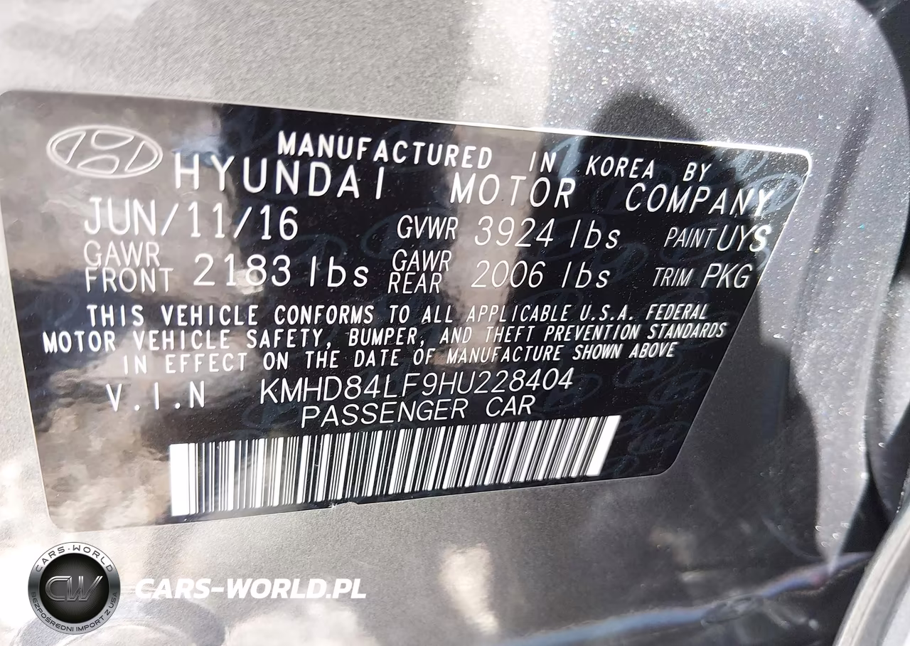 2017 Hyundai Elantra Se VIN:KMHD84LF9HU228404 - 9