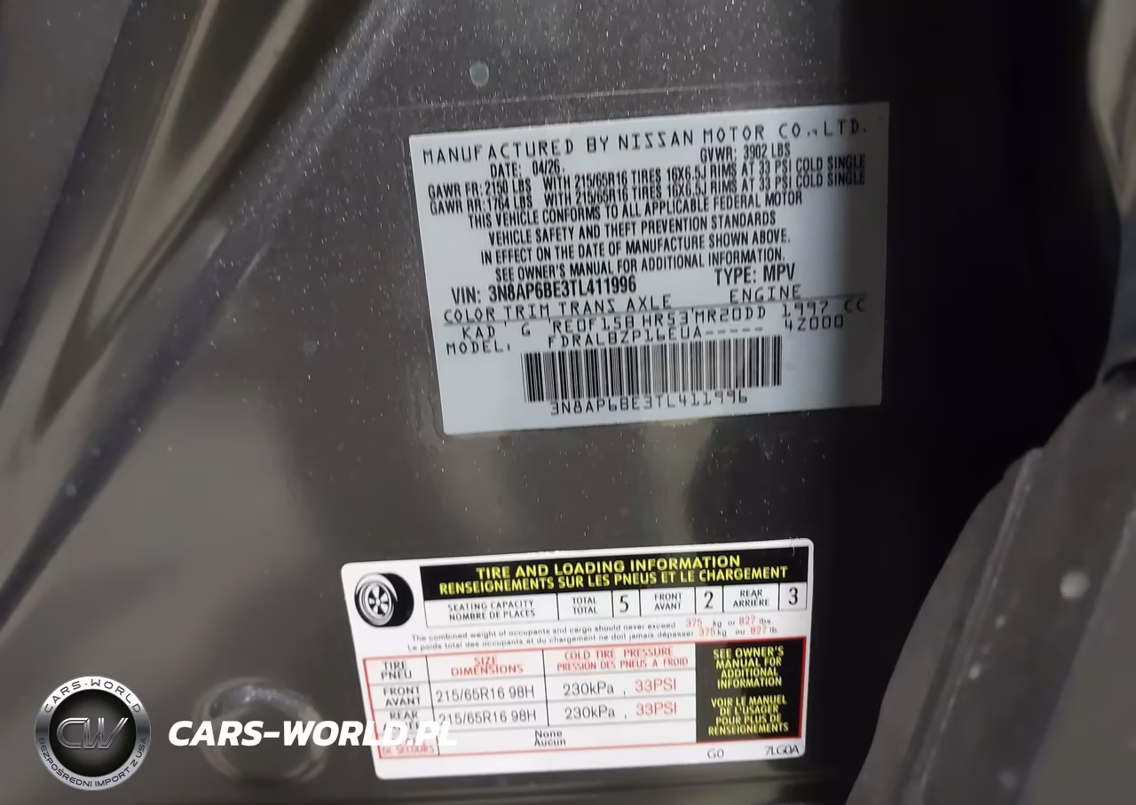 2026 Nissan Kicks S VIN:3N8AP6BE3TL411996 - 9