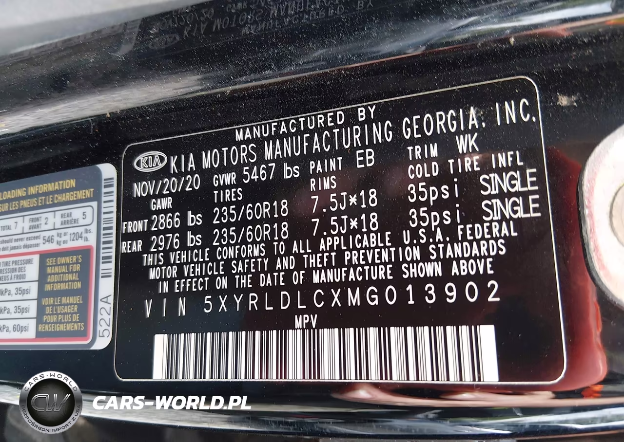 2021 Kia Sorento S VIN:5XYRLDLCXMG013902 - 9