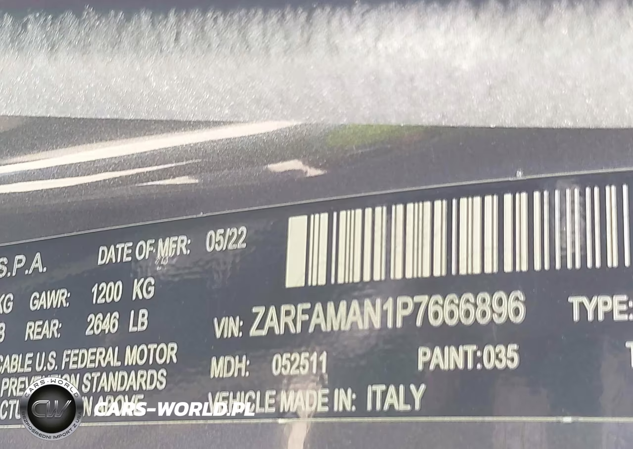 2023 Alfa Romeo Giulia Sprint Rwd VIN:ZARFAMAN1P7666896 - 9