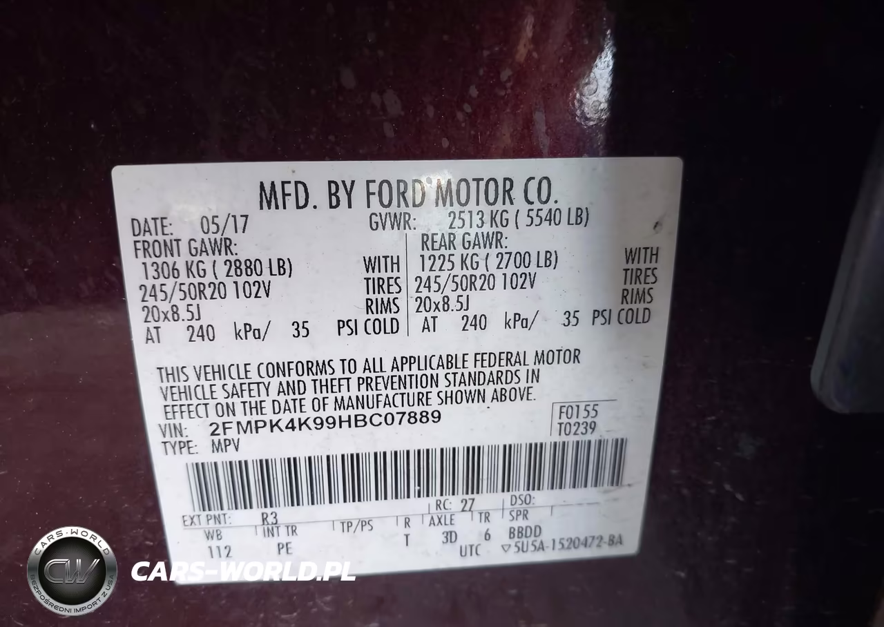 2017 Ford Edge Titanium VIN:2FMPK4K99HBC07889 - 9