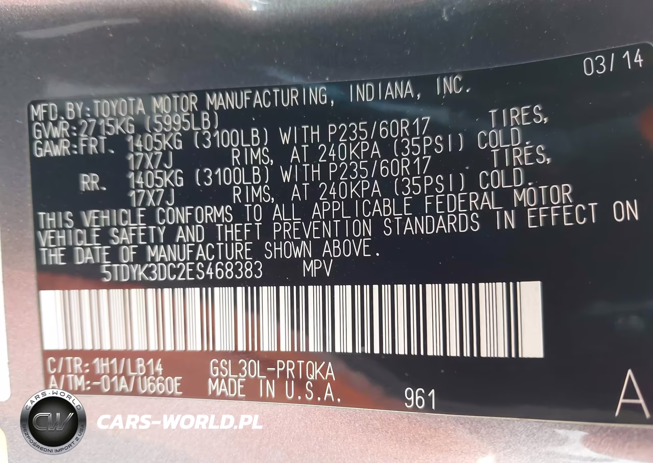 2014 Toyota Sienna Xle V6 8 Passenger VIN:5TDYK3DC2ES468383 - 9