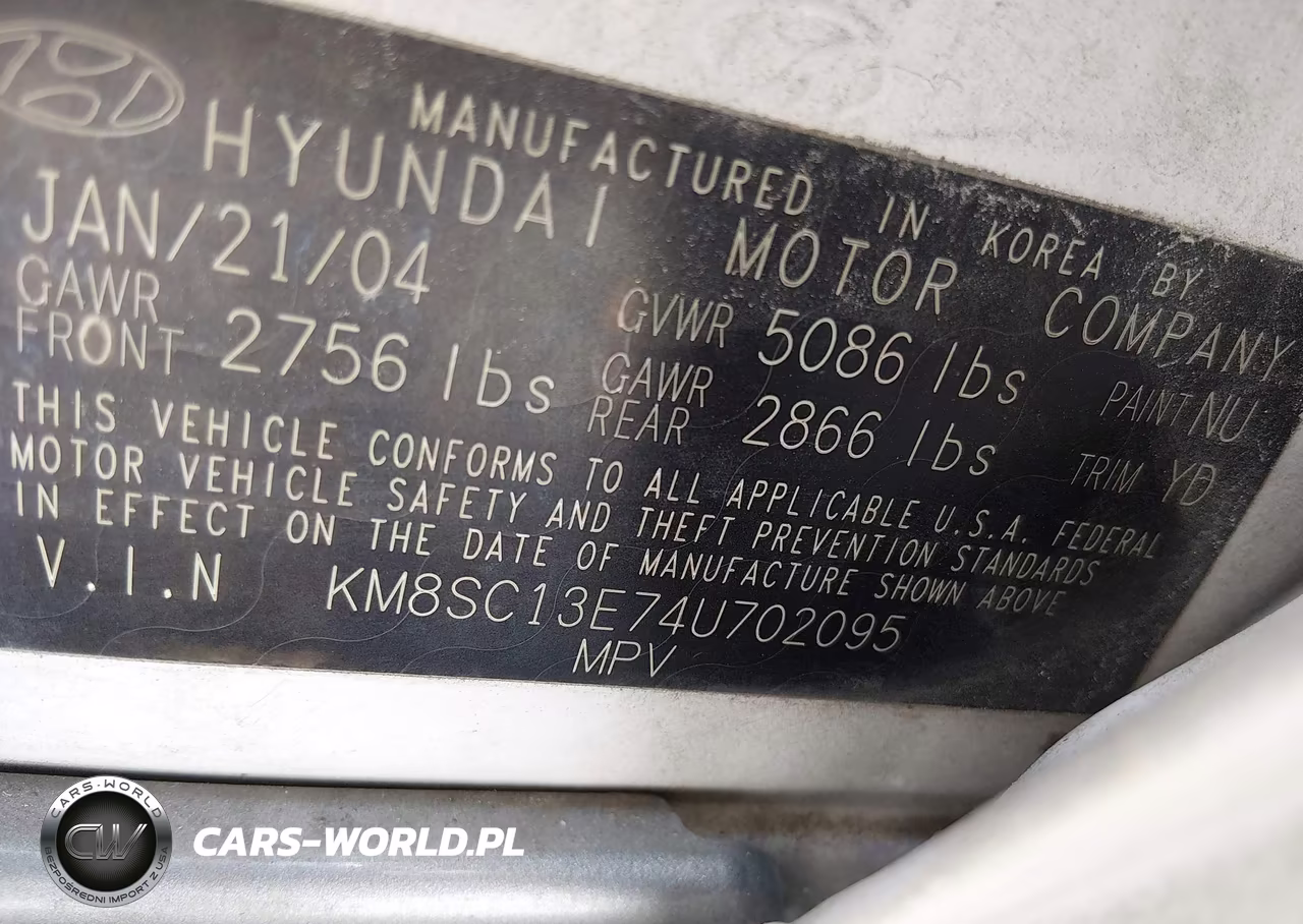 2004 Hyundai Santa Fe Gls-Lx VIN:KM8SC13E74U702095 - 9