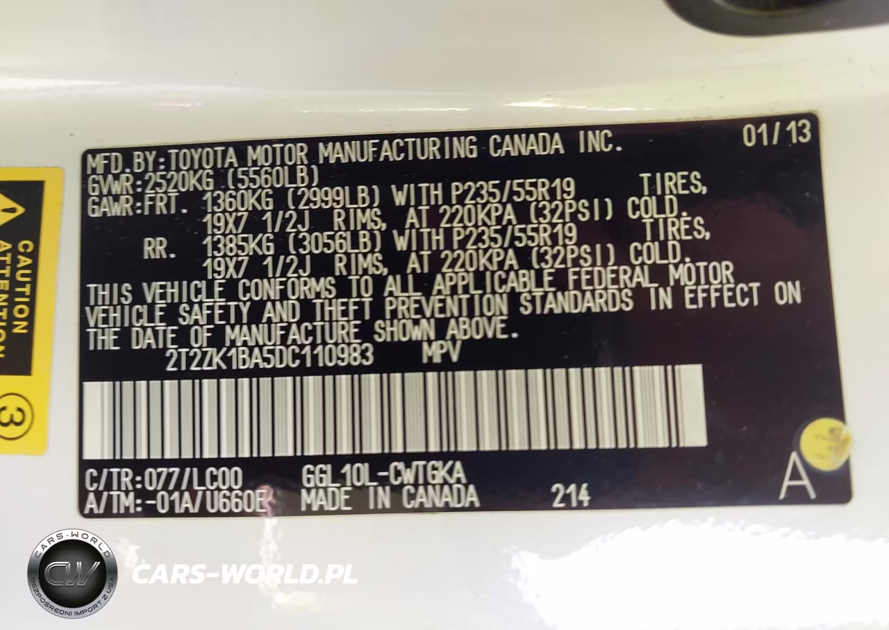 2013 Lexus Rx 350 VIN:2T2ZK1BA5DC110983 - 9