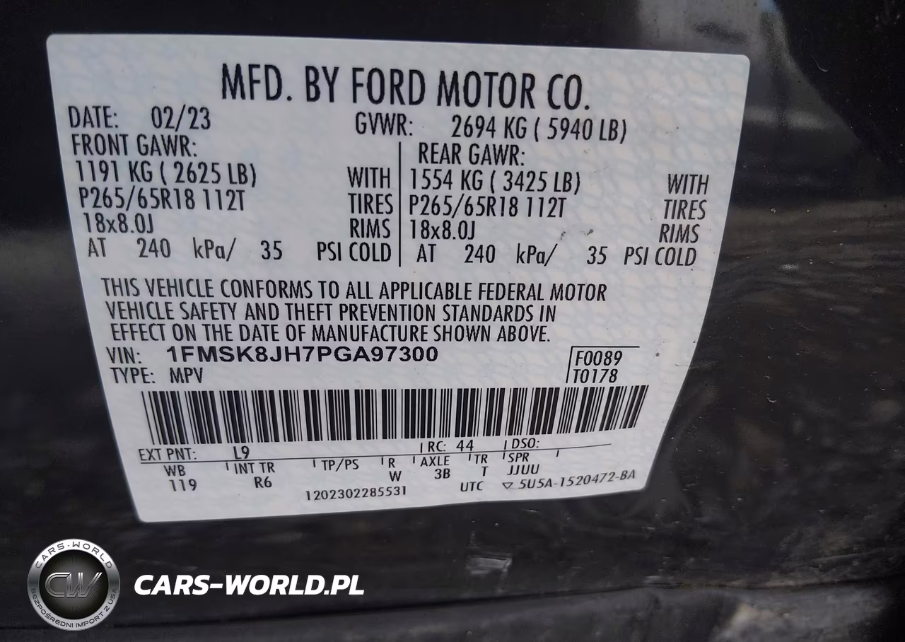 2023 Ford Explorer Timberline VIN:1FMSK8JH7PGA97300 - 9