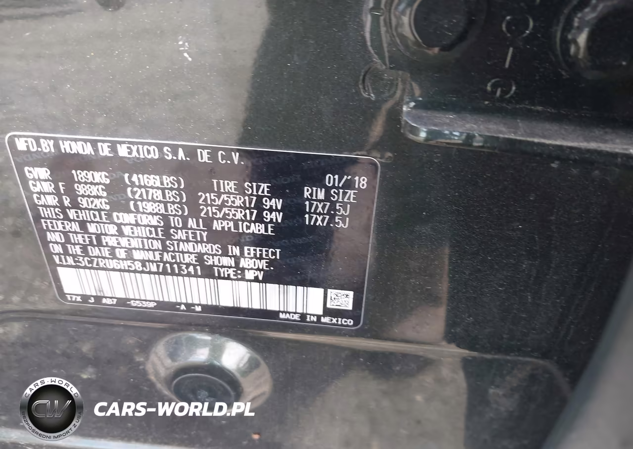2018 Honda Hr-V Ex VIN:3CZRU6H58JM711341 - 9