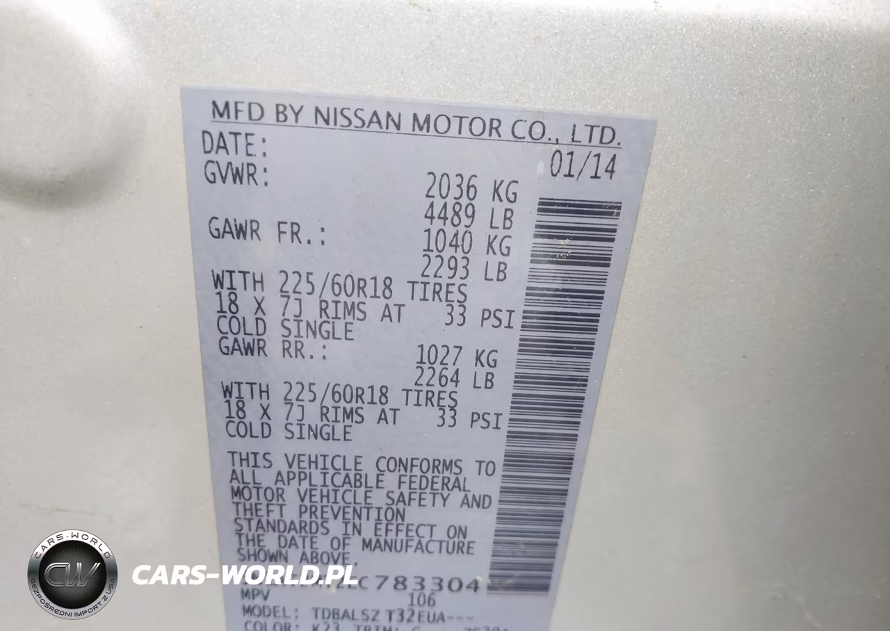 2014 Nissan Rogue Sl VIN:5N1AT2MT2EC783304 - 9