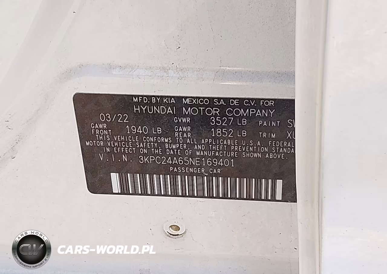 2022 Hyundai Accent Se VIN:3KPC24A65NE169401 - 9