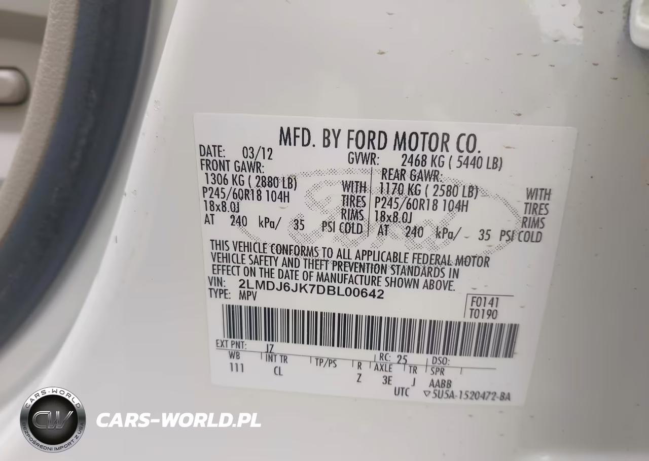 2013 Lincoln Mkx VIN:2LMDJ6JK7DBL00642 - 9