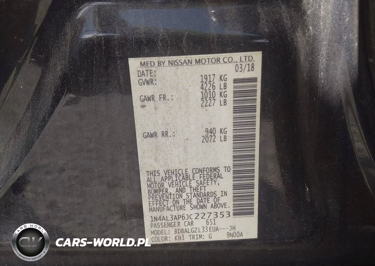 2018 Nissan Altima 2.5 S VIN:1N4AL3AP6JC227353 - 9