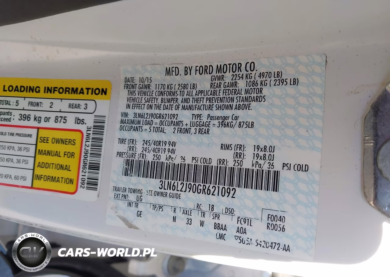 2016 Lincoln Mkz VIN:3LN6L2J90GR621092 - 9
