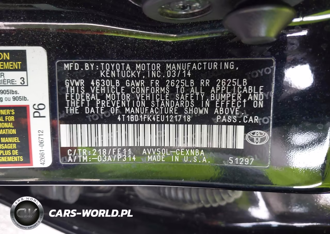 2014 Toyota Camry Hybrid Le VIN:4T1BD1FK4EU121718 - 9