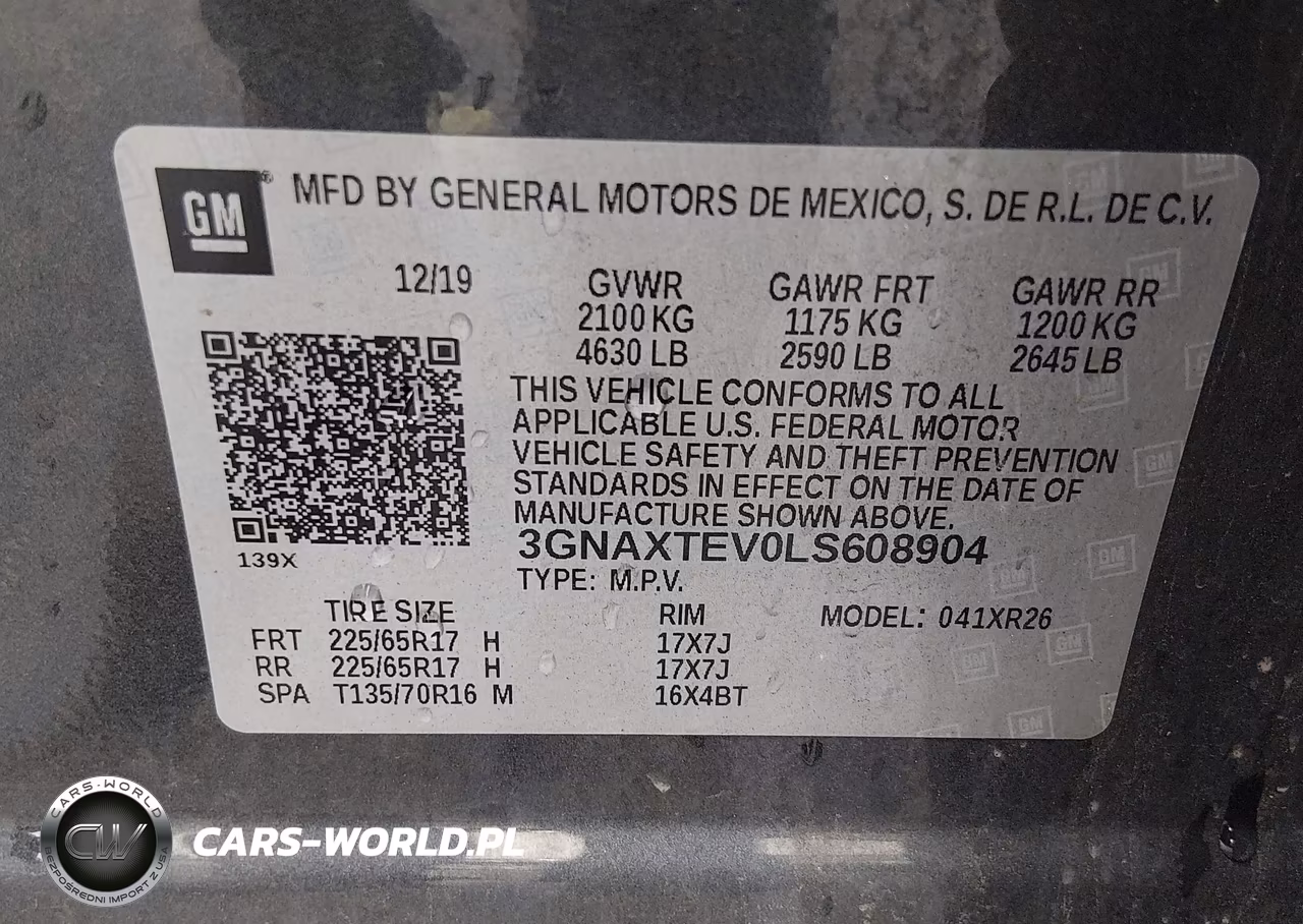 2020 Chevrolet Equinox Awd 2Fl VIN:3GNAXTEV0LS608904 - 9