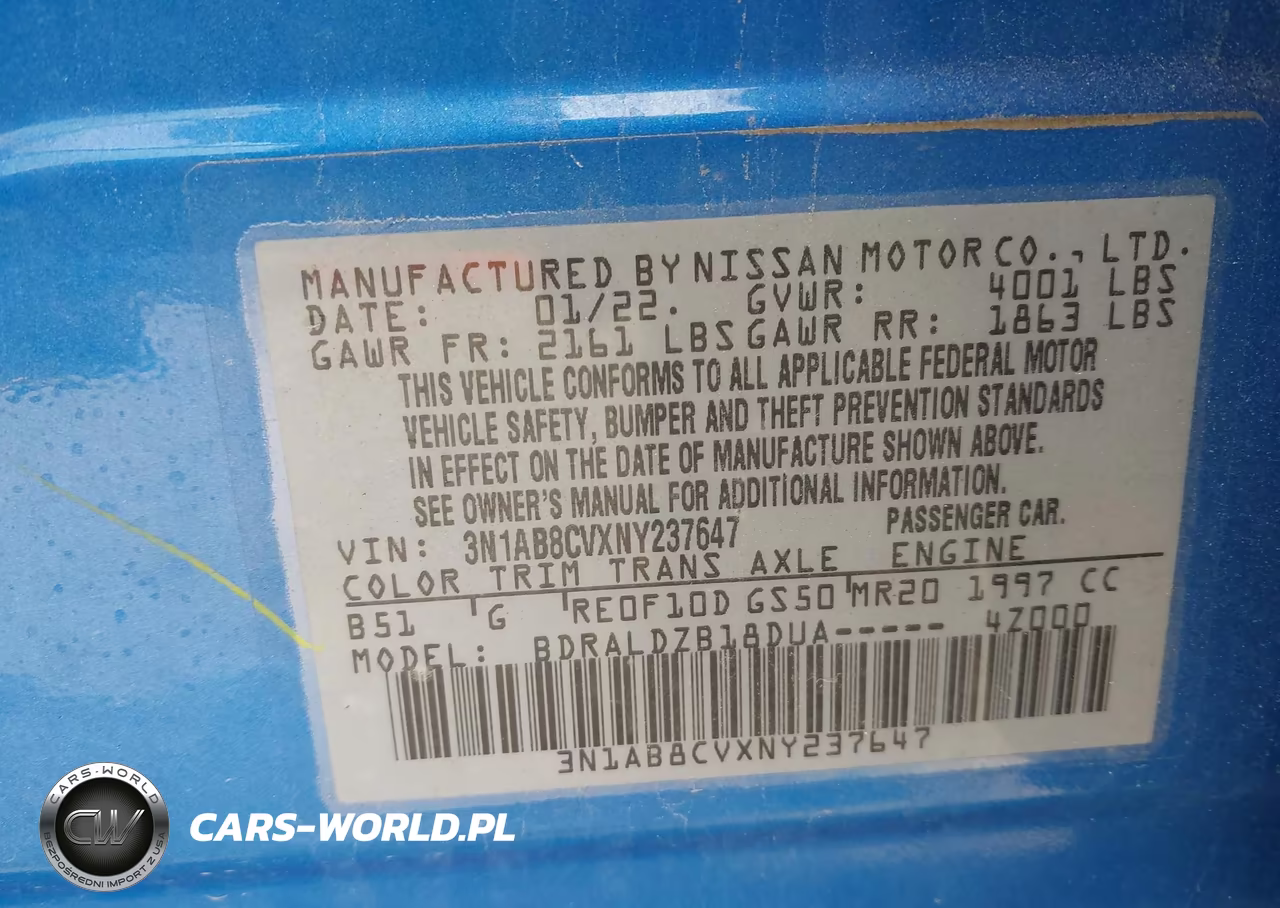 2022 Nissan Sentra Sv Xtronic Cvt VIN:3N1AB8CVXNY237647 - 9
