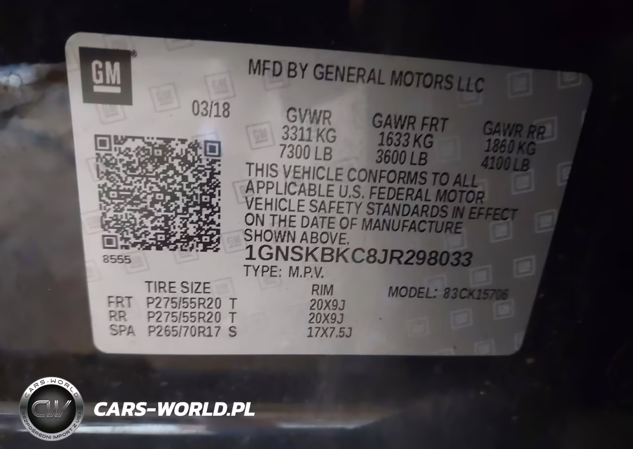 2018 Chevrolet Tahoe Lt VIN:1GNSKBKC8JR298033 - 9