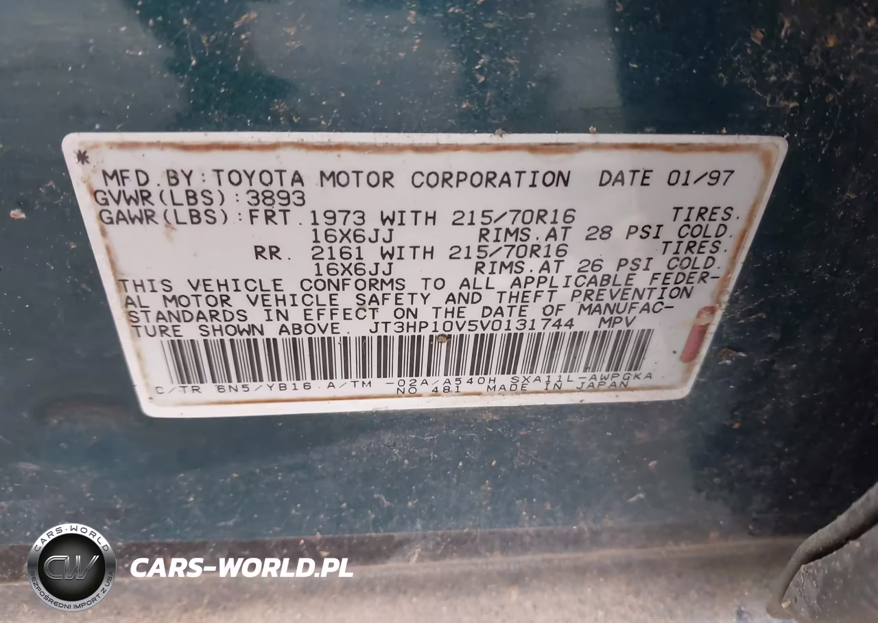 1997 Toyota Rav4 VIN:JT3HP10V5V0131744 - 9