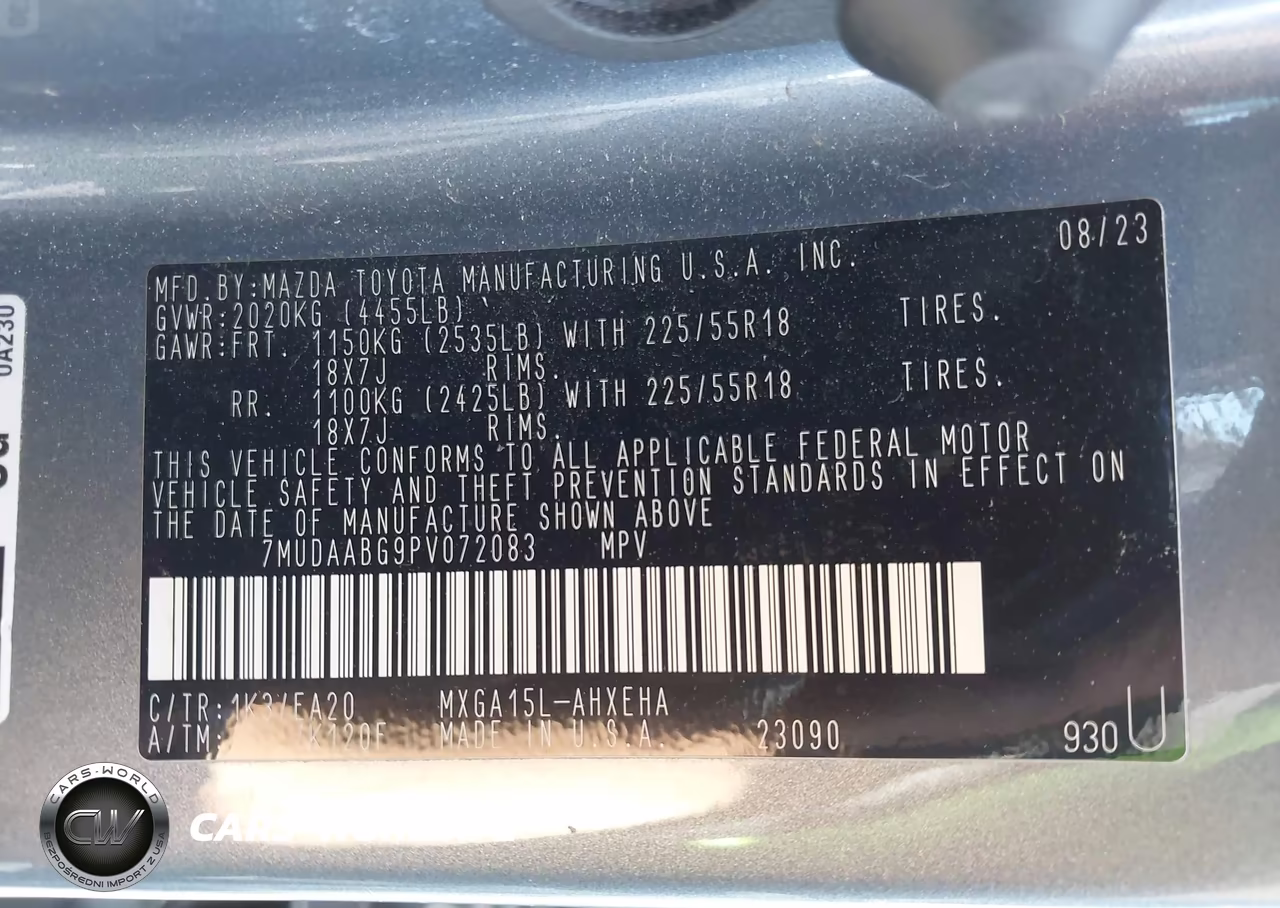 2023 Toyota Corolla Cross Xle VIN:7MUDAABG9PV072083 - 9