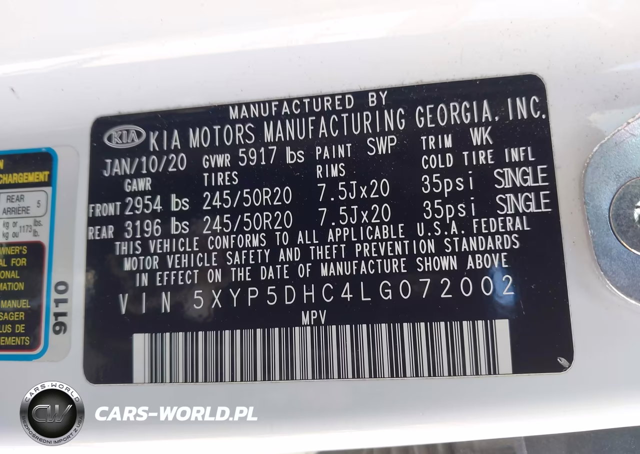 2020 Kia Telluride Sx VIN:5XYP5DHC4LG072002 - 9