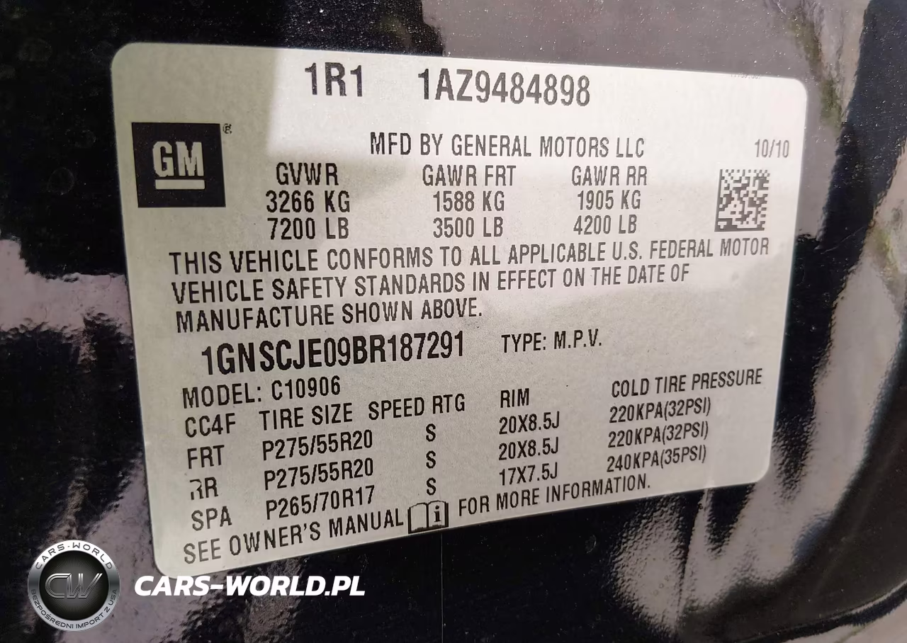 2011 Chevrolet Suburban Lt VIN:1GNSCJE09BR187291 - 9