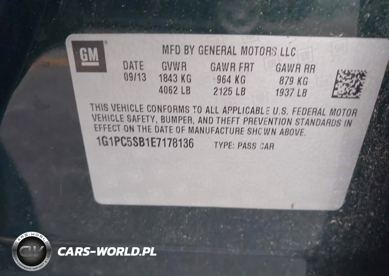 2014 Chevrolet Cruze 1Lt Auto VIN:1G1PC5SB1E7178136 - 9