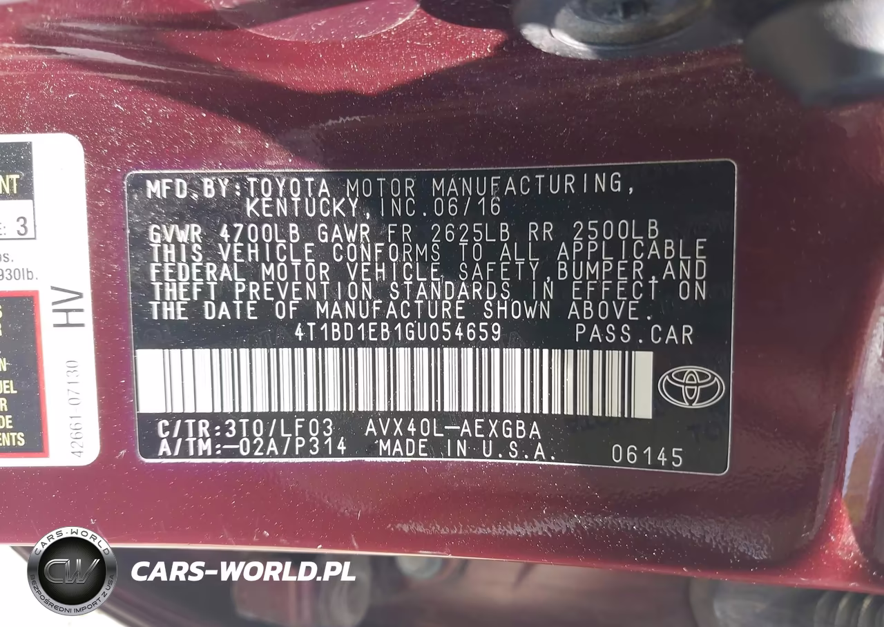 2016 Toyota Avalon Hybrid Xle VIN:4T1BD1EB1GU054659 - 9