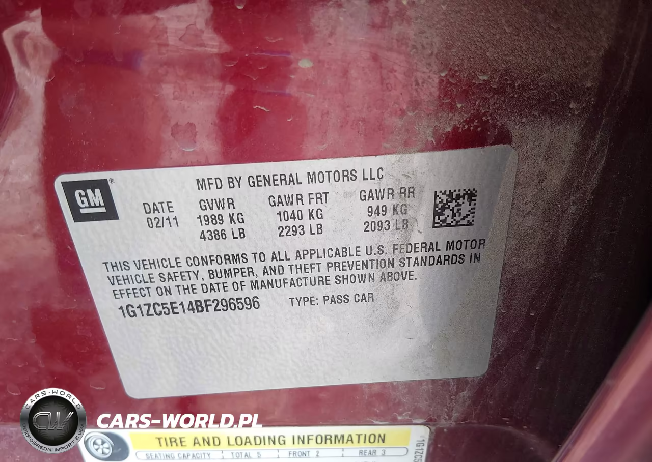 2011 Chevrolet Malibu 1Lt VIN:1G1ZC5E14BF296596 - 9