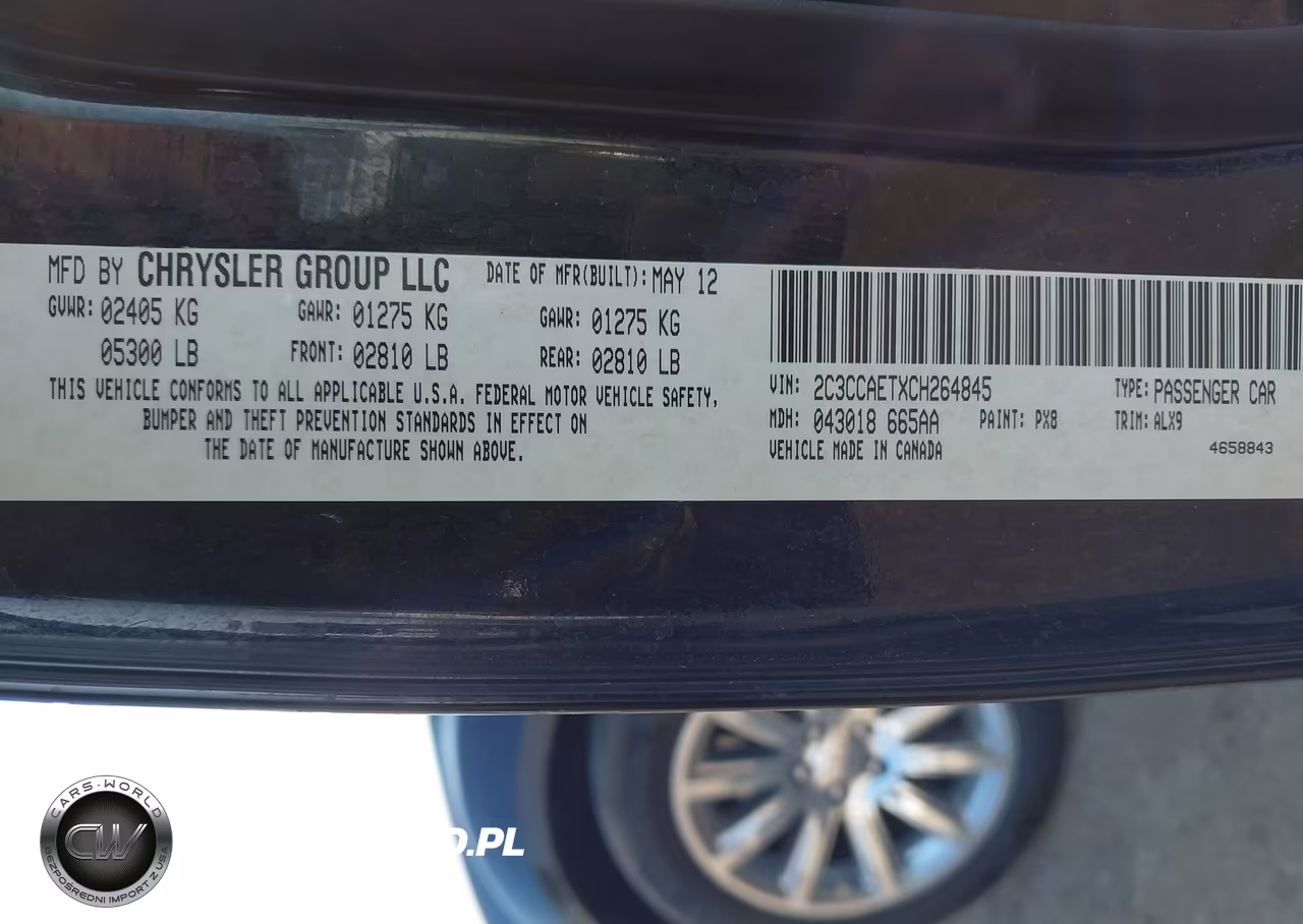 2012 Chrysler 300C VIN:2C3CCAETXCH264845 - 9