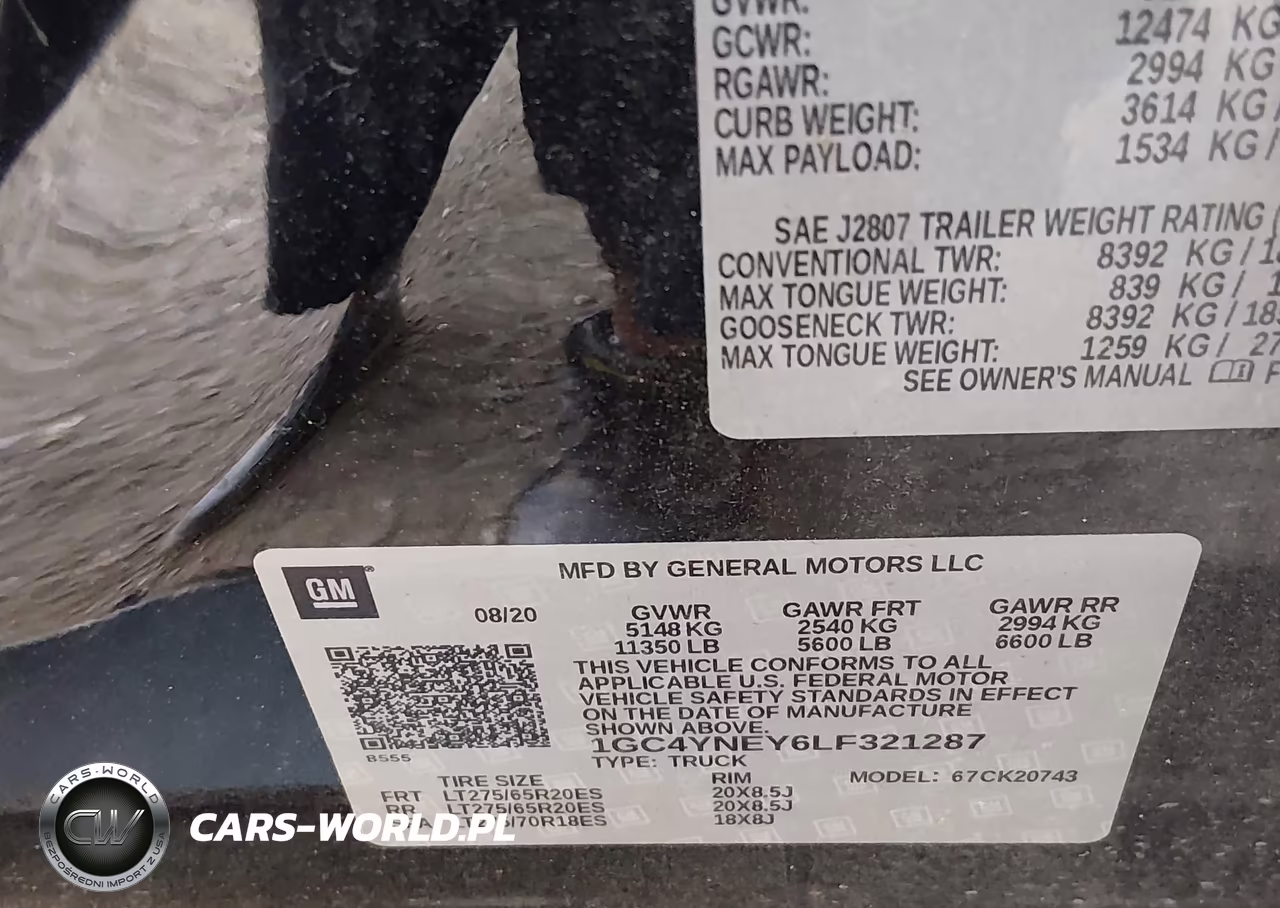 2020 Chevrolet Silverado 2500Hd 4Wd Standard Bed Lt VIN:1GC4YNEY6LF321287 - 9