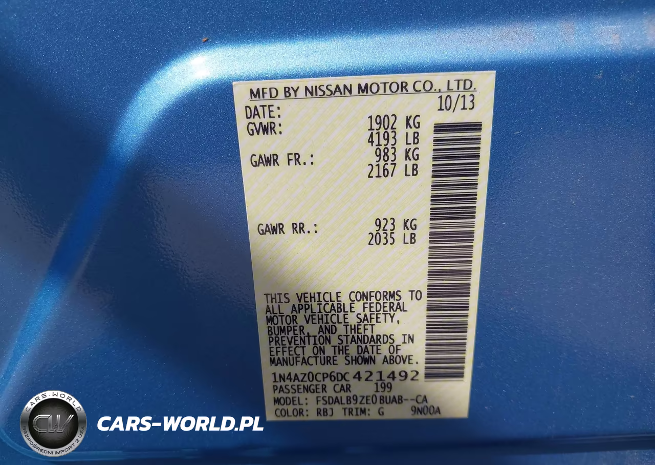 2013 Nissan Leaf S VIN:1N4AZ0CP6DC421492 - 8