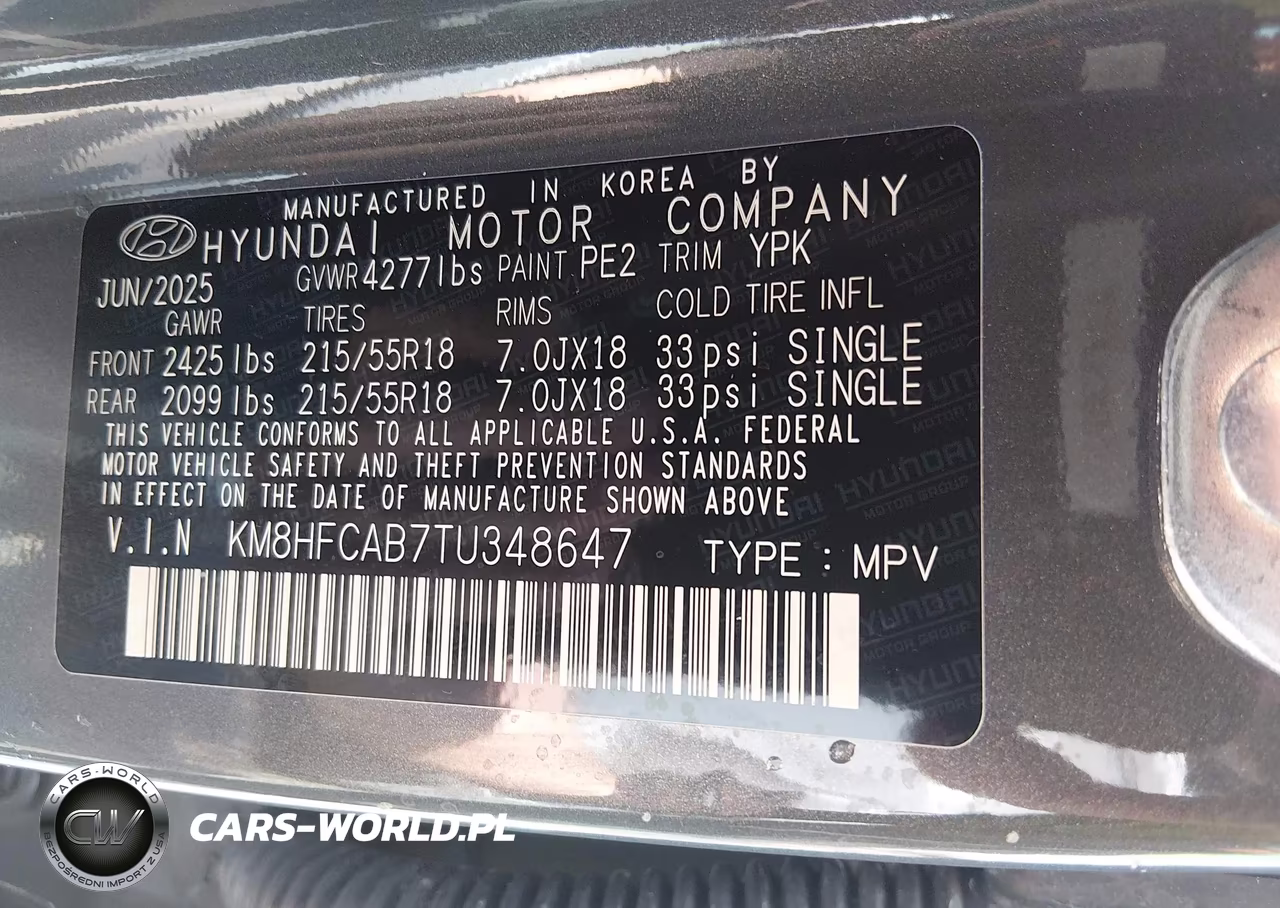 2026 Hyundai Kona Sel Sport VIN:KM8HFCAB7TU348647 - 9