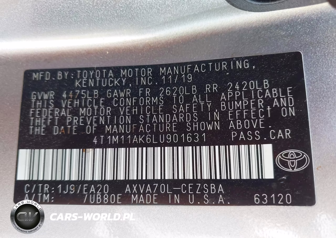 2020 Toyota Camry Se VIN:4T1M11AK6LU901631 - 9