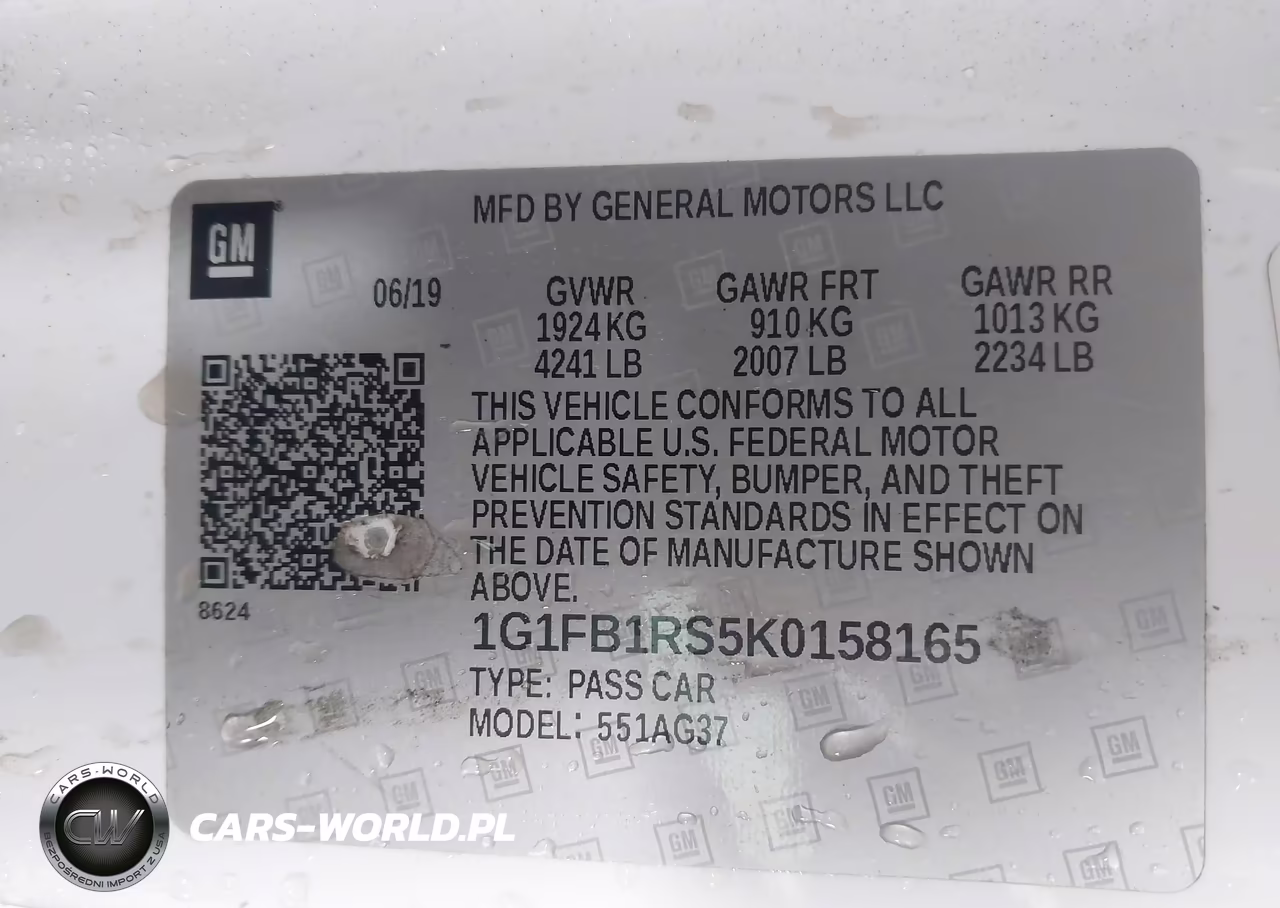 2019 Chevrolet Camaro 1Lt VIN:1G1FB1RS5K0158165 - 9