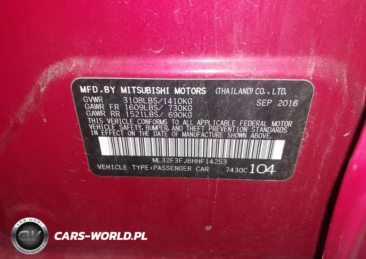 2017 Mitsubishi Mirage G4 Es VIN:ML32F3FJ6HHF14253 - 9