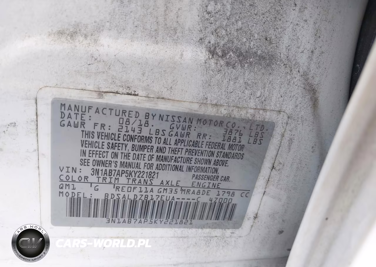 2019 Nissan Sentra Sv VIN:3N1AB7AP5KY221821 - 9