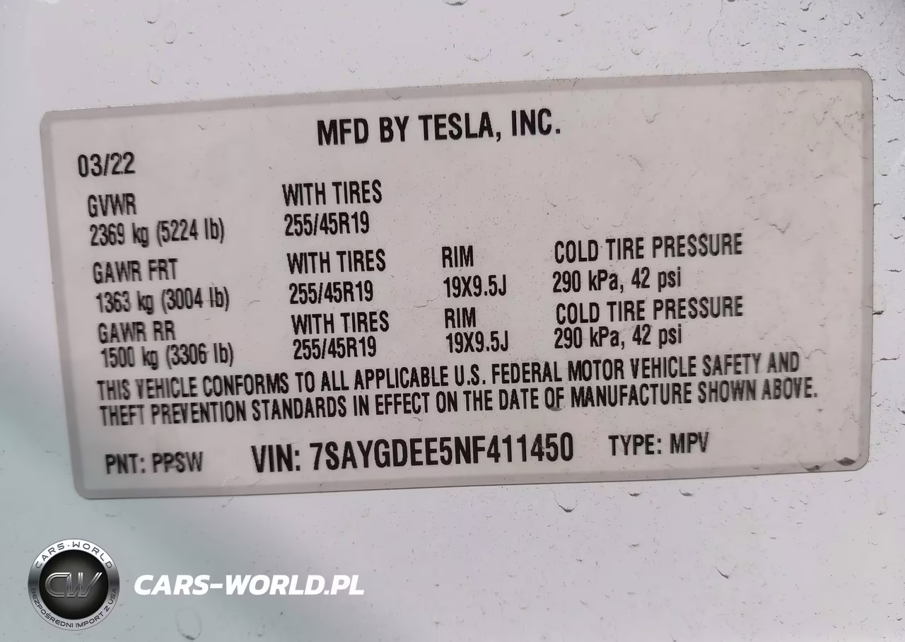 2022 Tesla Model Y Long Range Dual Motor All-Wheel Drive VIN:7SAYGDEE5NF411450 - 9