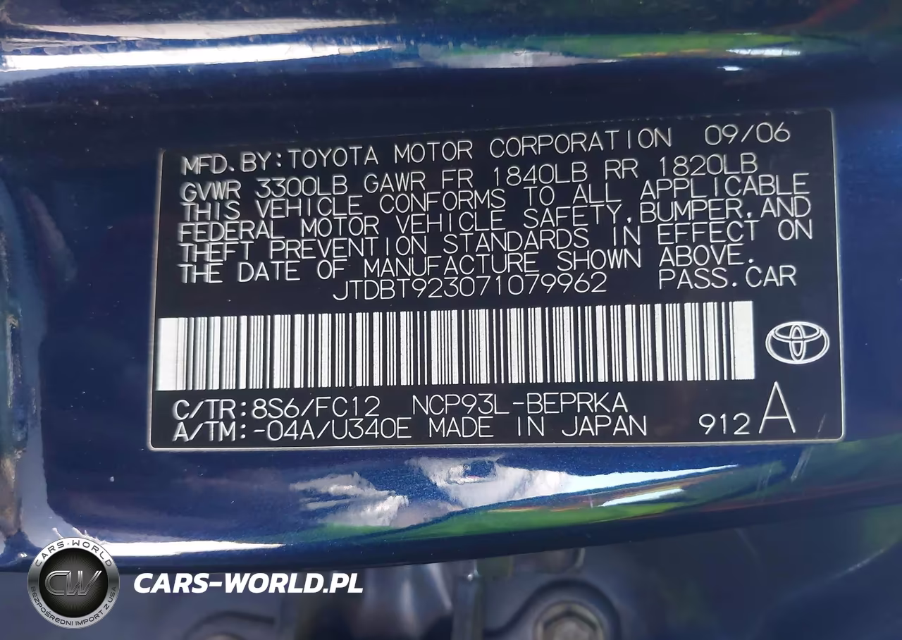 2007 Toyota Yaris VIN:JTDBT923071079962 - 9