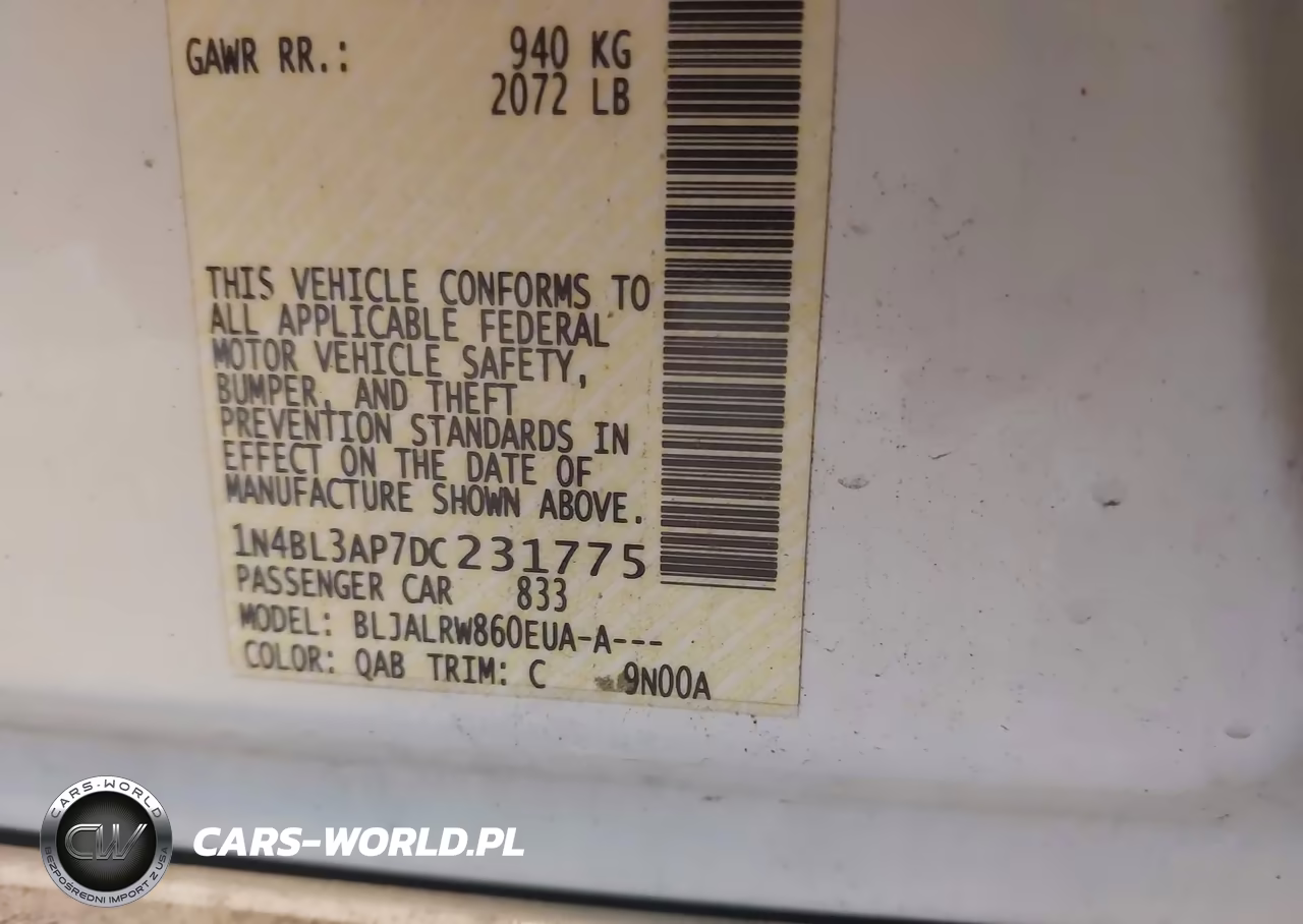 2013 Nissan Altima 3.5 S VIN:1N4BL3AP7DC231775 - 9