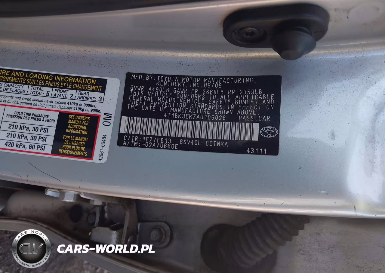 2010 Toyota Camry Le V6 VIN:4T1BK3EK7AU106028 - 9