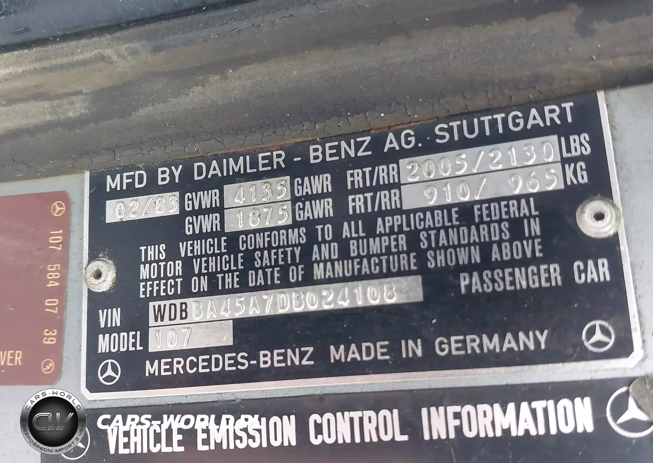 1983 Mercedes-Benz 380 Sl VIN:WDBBA45A7DB024108 - 9