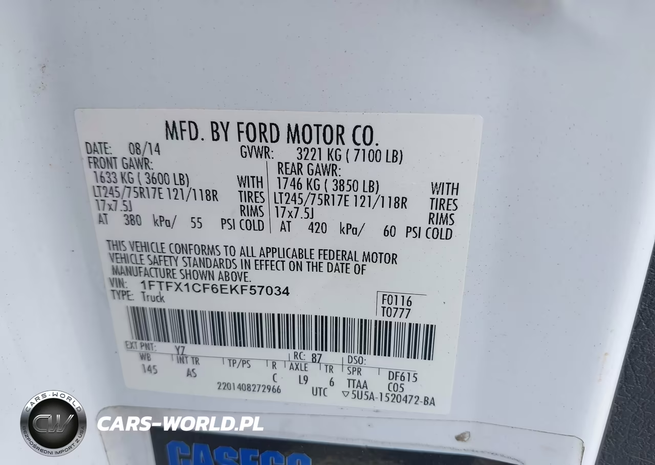 2014 Ford F-150 Xl VIN:1FTFX1CF6EKF57034 - 9