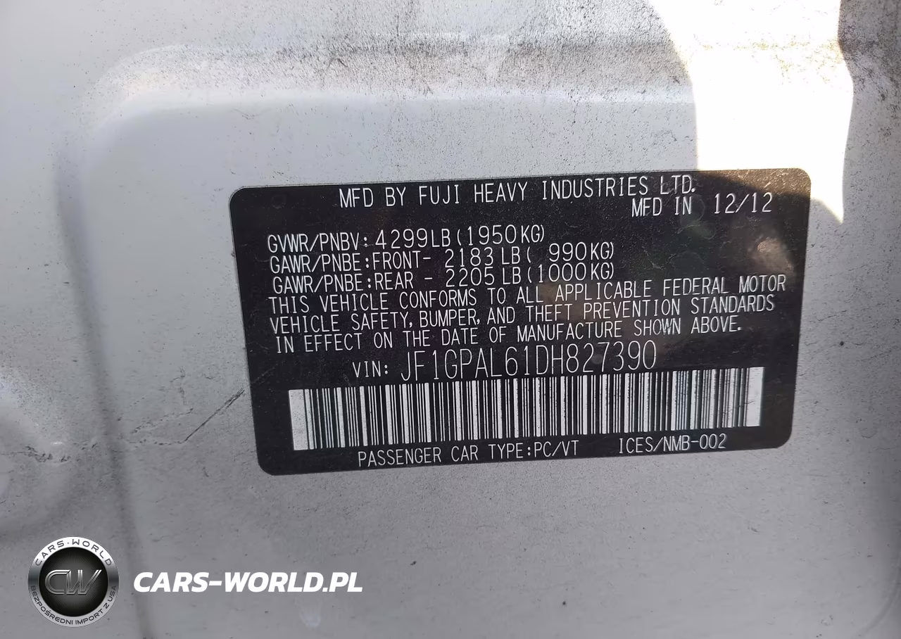 2013 Subaru Impreza 2.0I Sport Premium VIN:JF1GPAL61DH827390 - 9