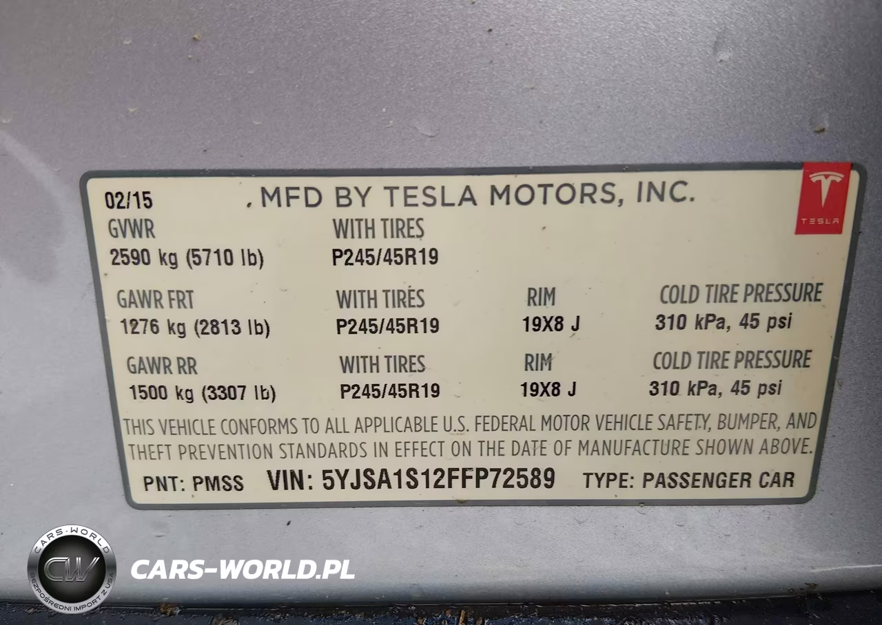 2015 Tesla Model S 60-70-85 VIN:5YJSA1S12FFP72589 - 9