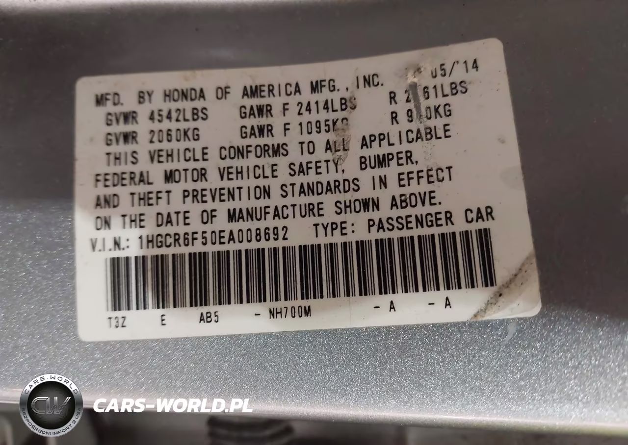 2014 Honda Accord Hybrid Ex-L VIN:1HGCR6F50EA008692 - 9
